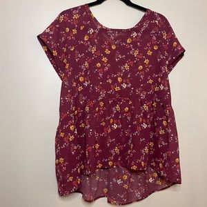 🌟final markdown🌟 Sheer peplum style blouse